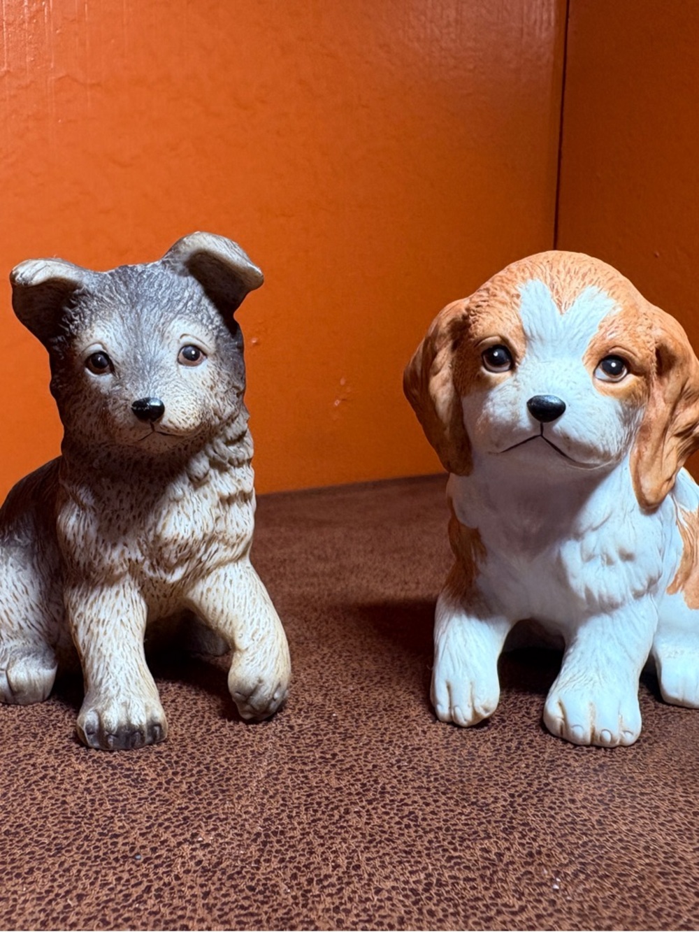 Homco Decorative Small Ceramic Puppy Figurines - Shepherd Collie